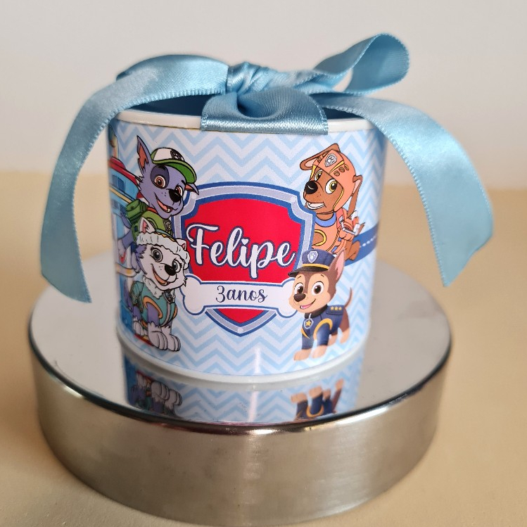 Kit tubolatas personalizadas PATRULHA CANINA | Lembrancinha maternidade | aniversário | chá de bebê | 5x6 - Vários temas