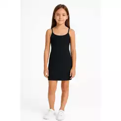 Vestido Canelado Feminino Juvenil MIDI Malha Confortável lindo Look : estilosos do 8 ao 16