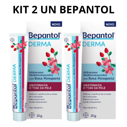Bepantol Derma Creme Rosa Mosqueta 20g – Hidratação e Regeneração da Pele 2un