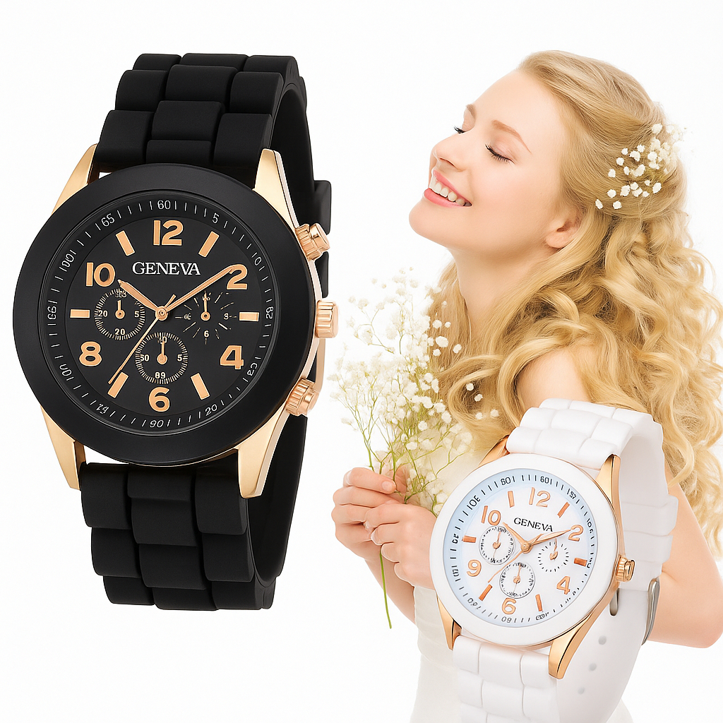 2025 Relógio Feminino Pulseira Silicone Geneva Quartzo Relógios Pulso Digital Mulher Casual Luxo Acessórios Moda em Oferta na Shopee