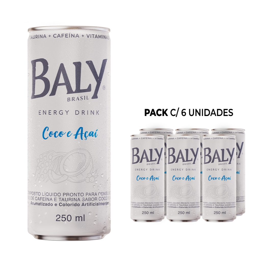 Imagem Pack Energético Baly Energy Drink Coco e Açai 250ml