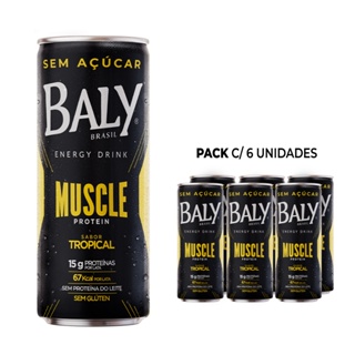 Pack Energético Baly Energy Drink Tropical Muscle Protein 250ml em Oferta na Shopee