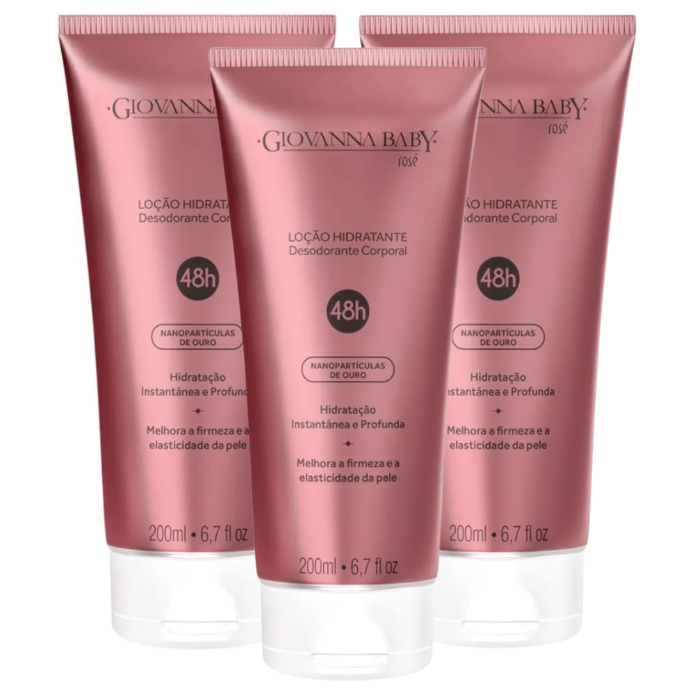 Loção Hidratante Giovanna Baby Rosé 200ml Brilho e Maciez