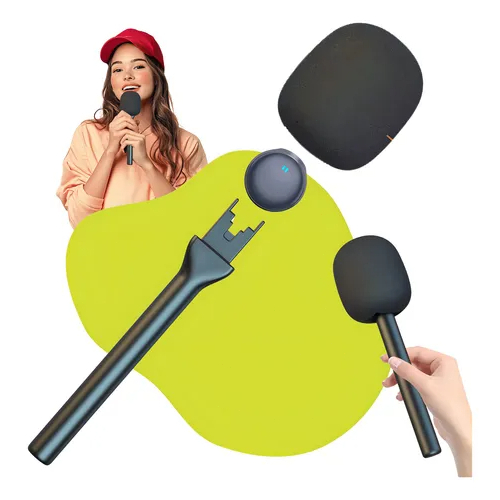 Microfone de Lapela Sem Fio Versátil para Entrevistas, Gravação em Bastão e Reportagem