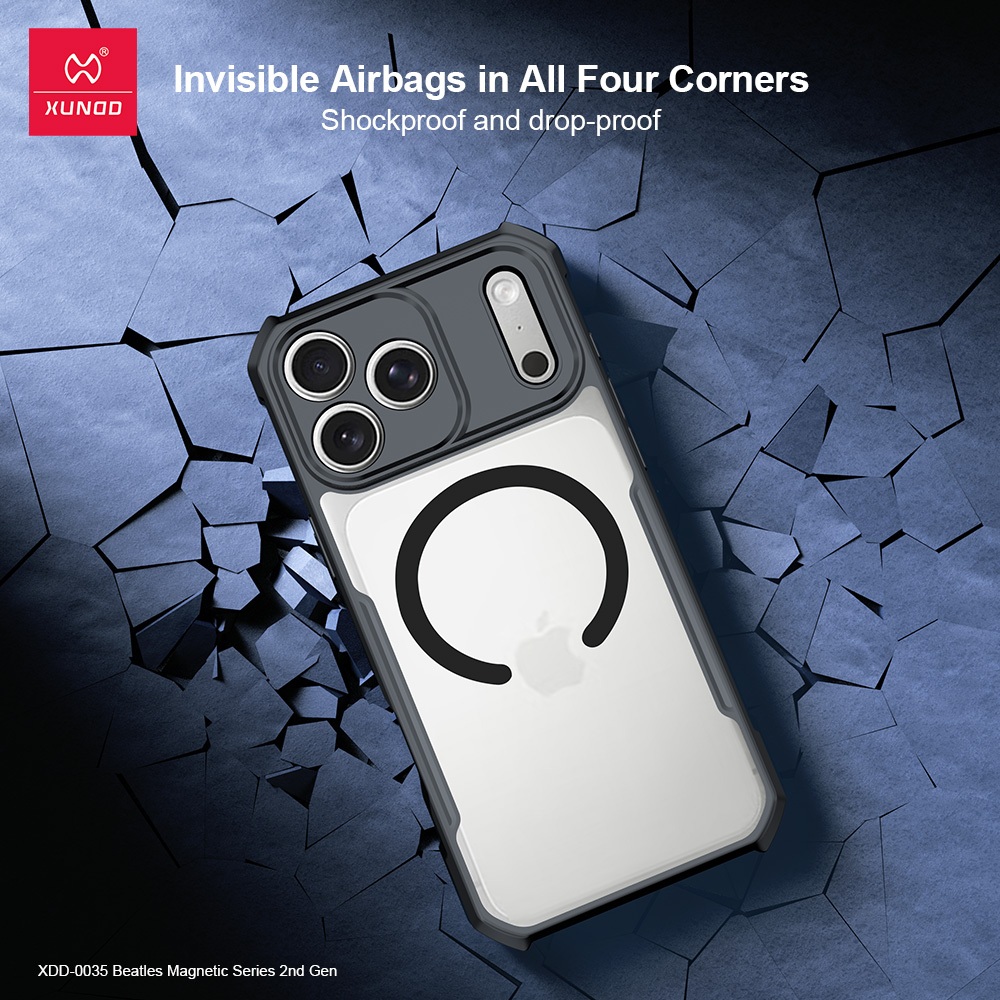 Capa Xundd Original MagSafe para iPhone 17 16 15 14 13 12 - Anti-impacto e Proteção Total