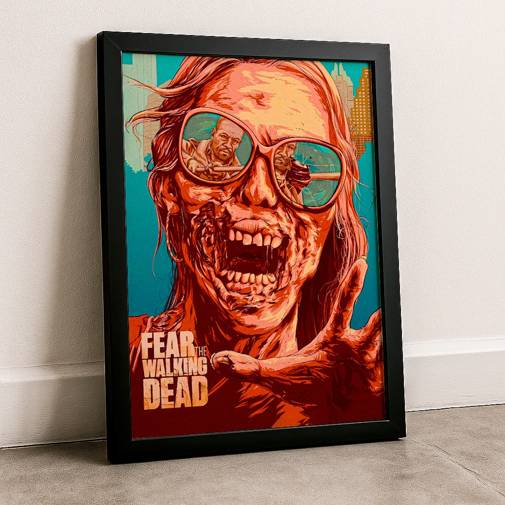 Quadro Decorativo com Moldura e Acetato - Fear The Walking Dead