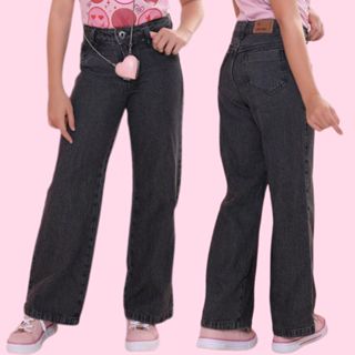 Calça Wide Leg Marmorizada Moda Infanto Juvenil 10 ao 16 anos em Oferta na Shopee
