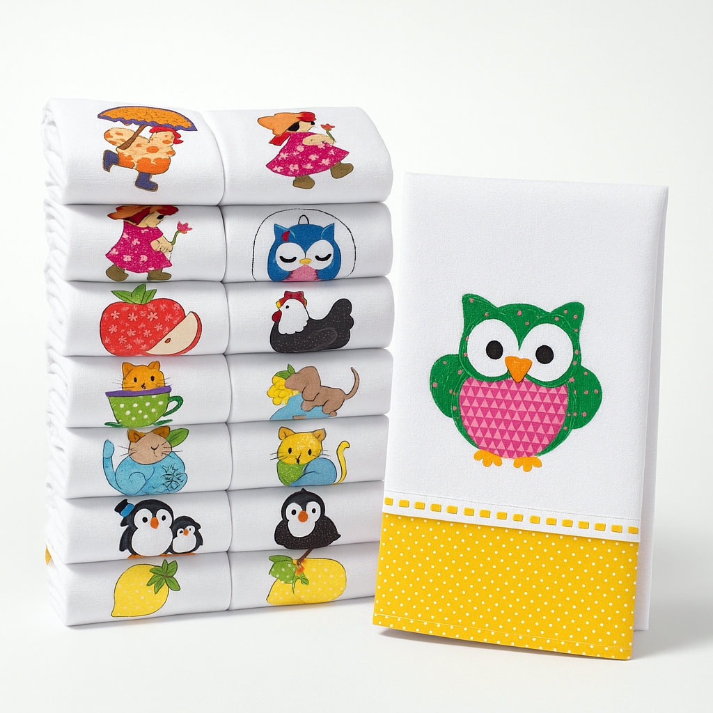 Pano De Prato Copa Atacado Patchwork Pé De Galinha Bainha Kit Com 5 Peças em Oferta na Shopee