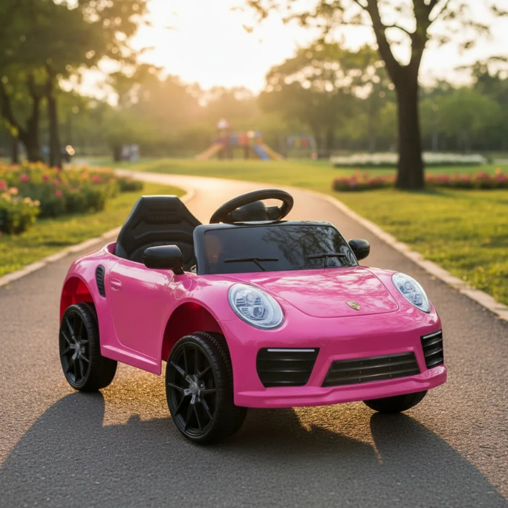 Carro Carrinho Elétrico Infantil com Controle Remoto Luz Som Buzina Até 30kg