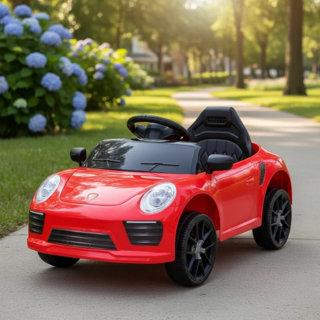 Carro Carrinho Elétrico Infantil com Controle Remoto Luz Som Buzina Até 30kg