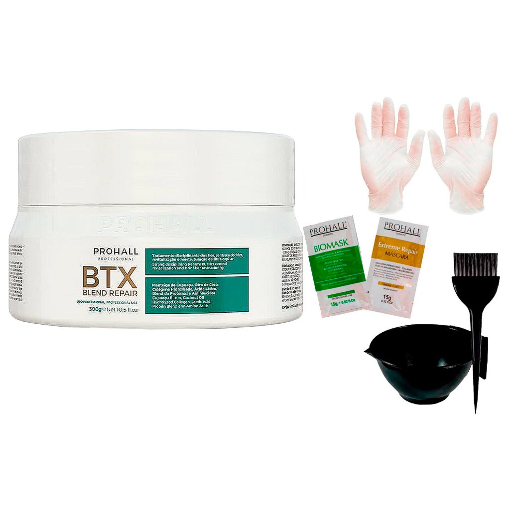 Btx Blend Repair Prohall 300g + Cumbuca/Pincel/Luvas/Sachê