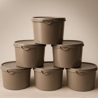 KIT POTES COZINHA 6 POTE REDONDOS 1L em Oferta na Shopee