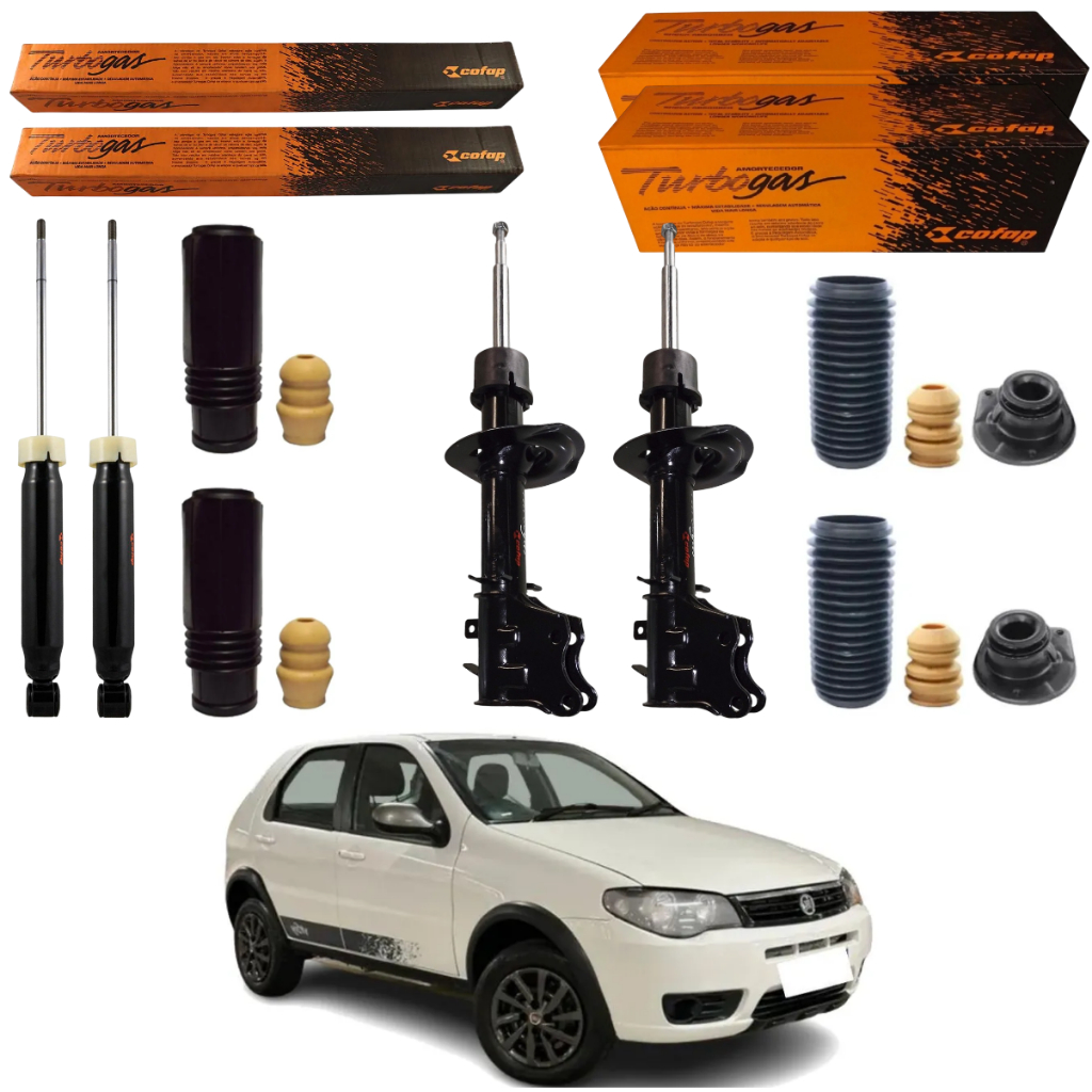 KIT 4 AMORTECEDOR PALIO ECONOMY E WAY 2009 A 2016 COFAP + KITS