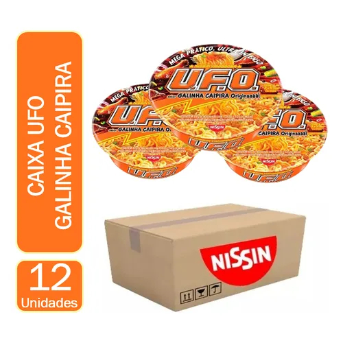 Macarrão Yakisoba UFO Nissin - Caixa com 12 unidades - Escolha seu sabor em Oferta na Shopee