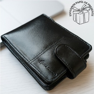 Carteira Masculina Couro Legítimo com Fecho, Porta Cartão e Moedas Cabe Rg, CNH em Oferta na Shopee