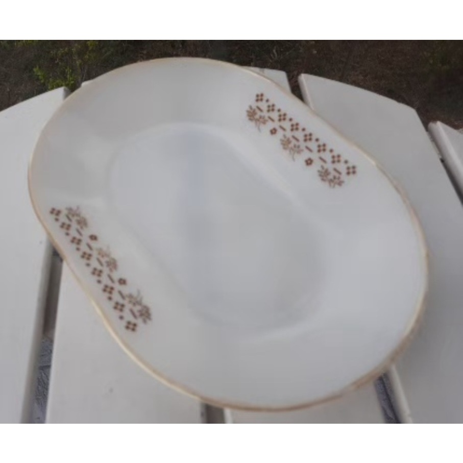 Travessa em opalina Termo Rey antiga 30cm x 23cm louça antiga