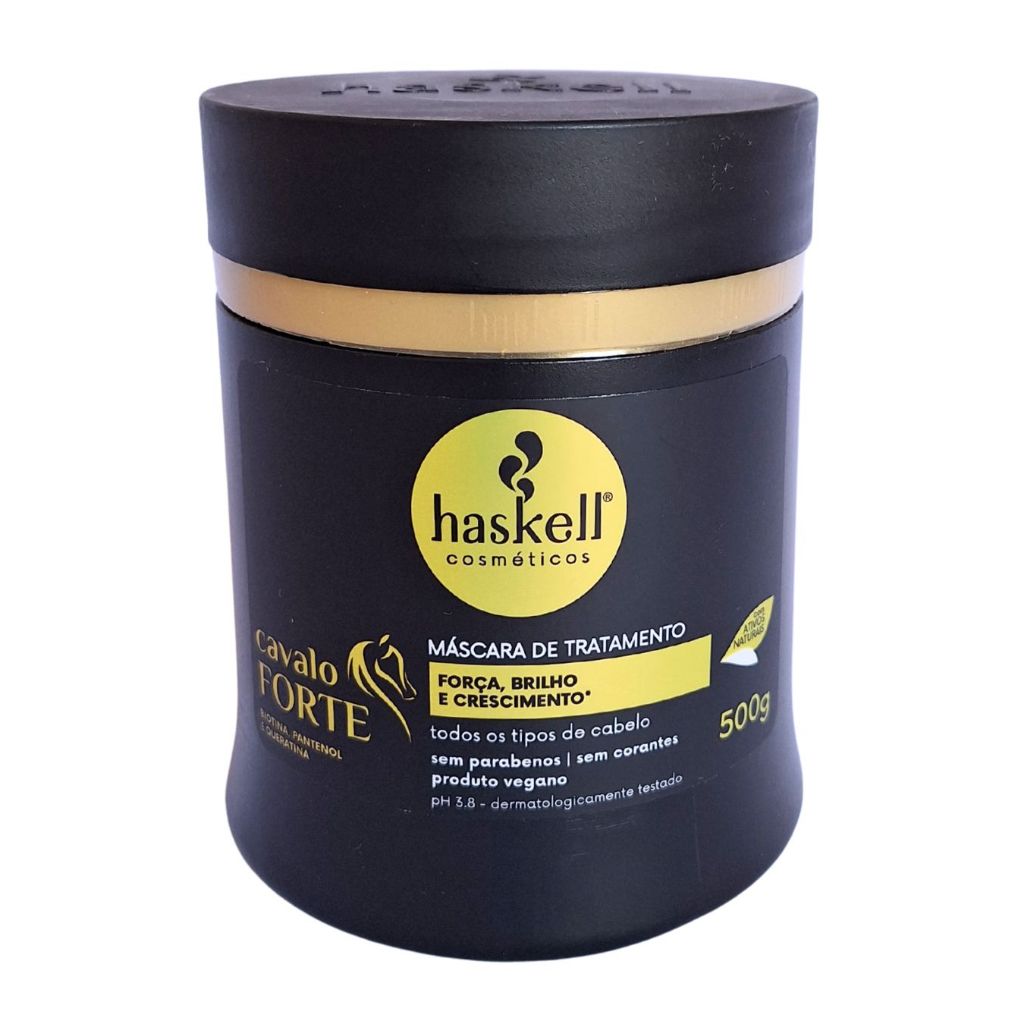 Haskell Máscara Hidratante 500 g Cavalo forte, Mandioca, Murumuru tratamento hidratação