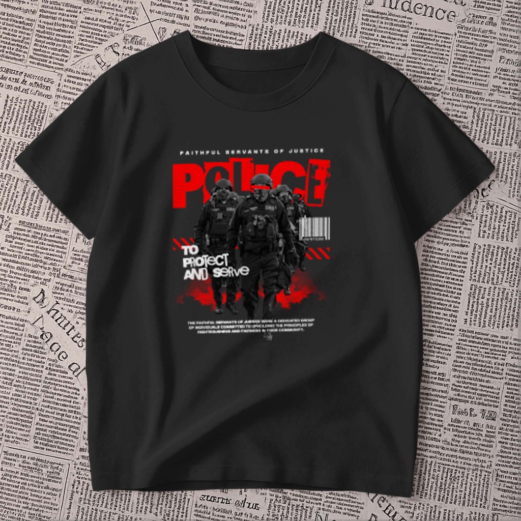 Camiseta estampada - police | militar policia | blusa masculino feminino premium 100% algodão