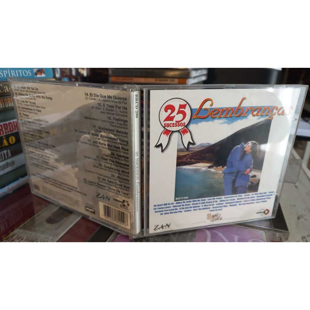 Cd 25 Sucessos: Lembranças Vários Artistas - feelings traces somewhere in time moonlight cocktail michelle my heart will