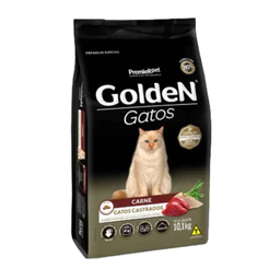 Ração Golden Gatos Castrados Carne 10,1Kg