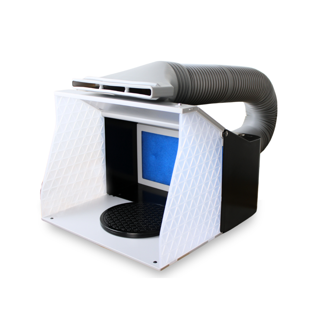 Mini Cabine Para Aerografia Pintura Bivolt Com Led E Exaustor WWS