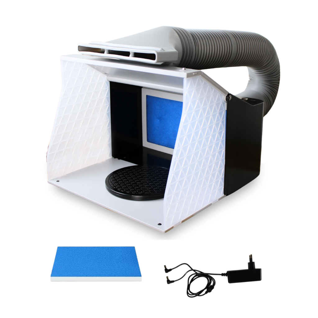 Mini Cabine Para Aerografo Bivolt C/ Led E Exaustor WWS em Oferta na Shopee