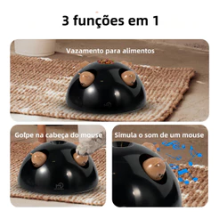 Brinquedo Interativo Momovida de Ratos Mouse para Gatos Emite Sons e Faz Movimentos Porta Petisco
