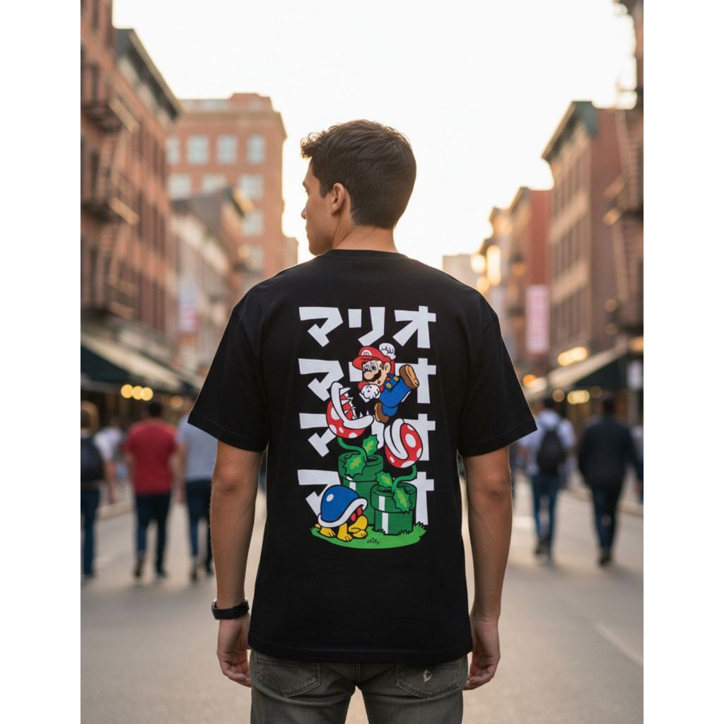 Camiseta Personalizada Super Mario Oversized Streetwead 100% Algodão Camisão Blusão