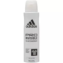 Desodorante Antitranspirante Adidas Aerossol Pro Invisible Feminino 72h Com 150ml