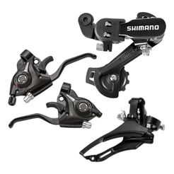 KIT TRANSMISSÃO 21V CÂMBIO TRASEIRO SHIMANO TOURNEY + RAPID FIRE 26 E 29