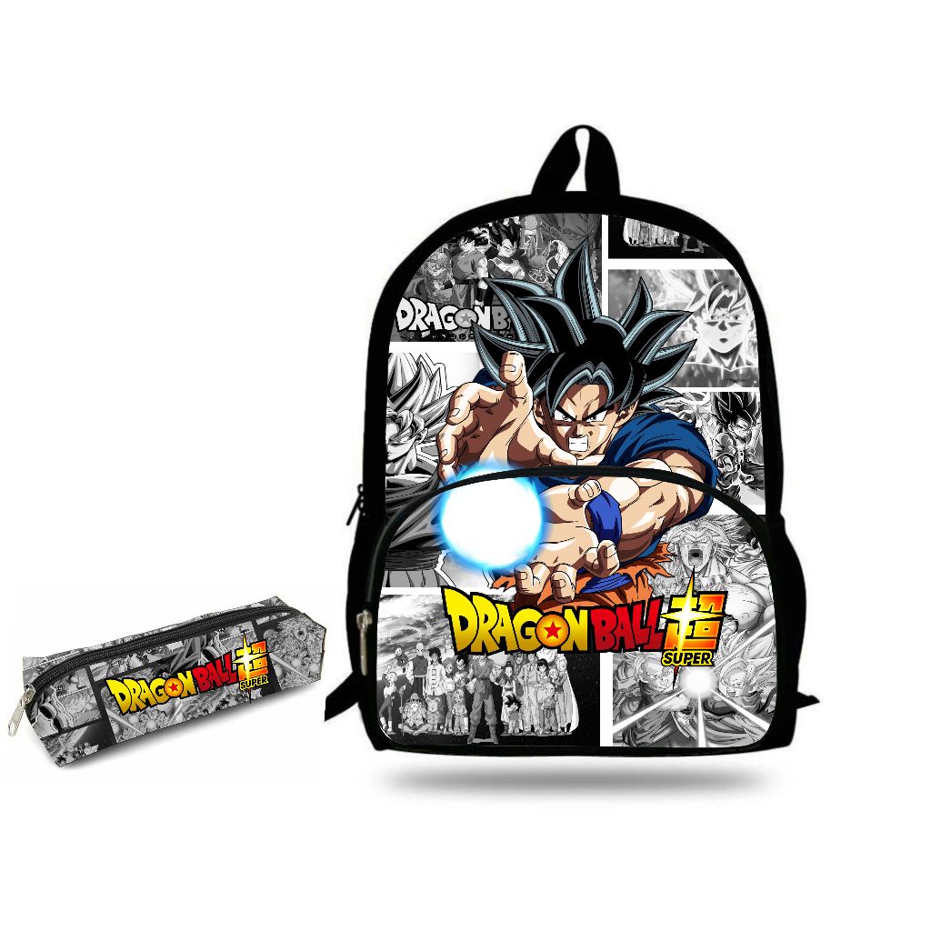 Mochila e Estojo G0ku  Masculina Feminina Classic Reforçada Promoção Oferta