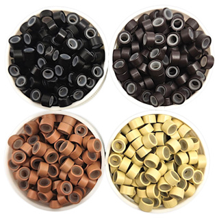 Kit 100 Microlinks com Silicone – Preto, Café, Marrom Claro e Loiro em Oferta na Shopee