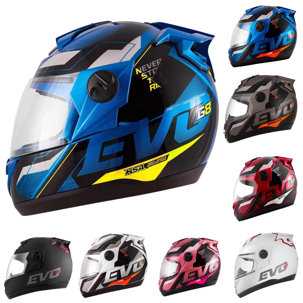 Capacete Fechado Moto Feminino e Masculino Pro Tork Evolution G8 Evo em Oferta na Shopee