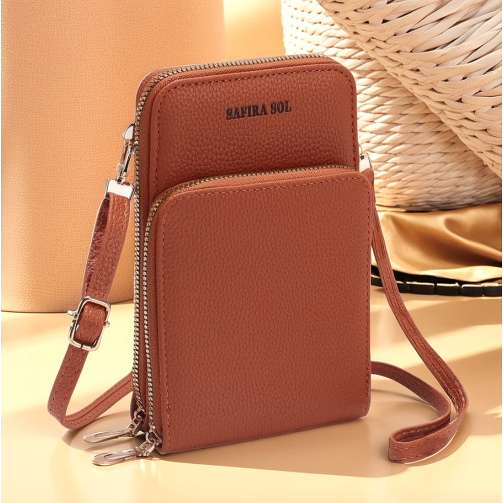 Bolsa Transversal Feminina | Porta Celular | 2 Divisórias | Alça Ajustável | Dia a Dia