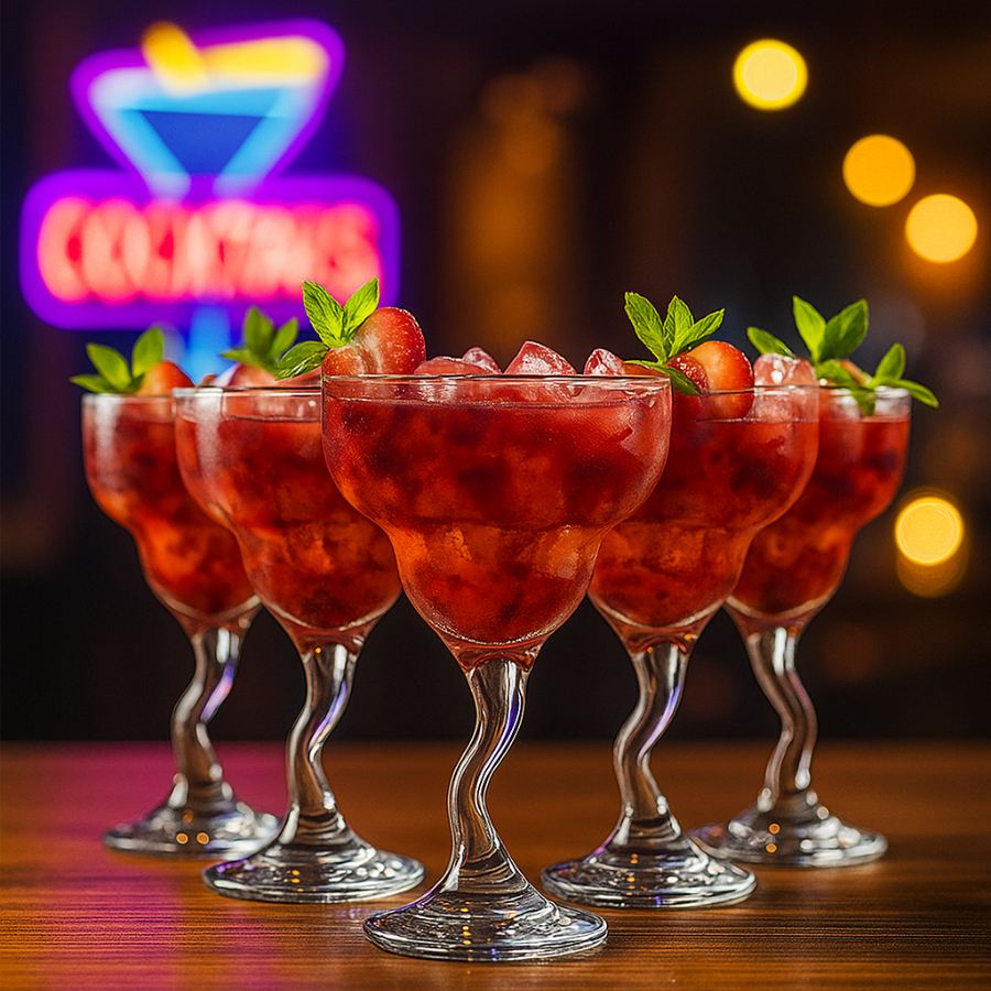 Jogo Taças De Drinks Margarita Twister, Taça de Vidro 6 Peças, 255ml - Ruvolo