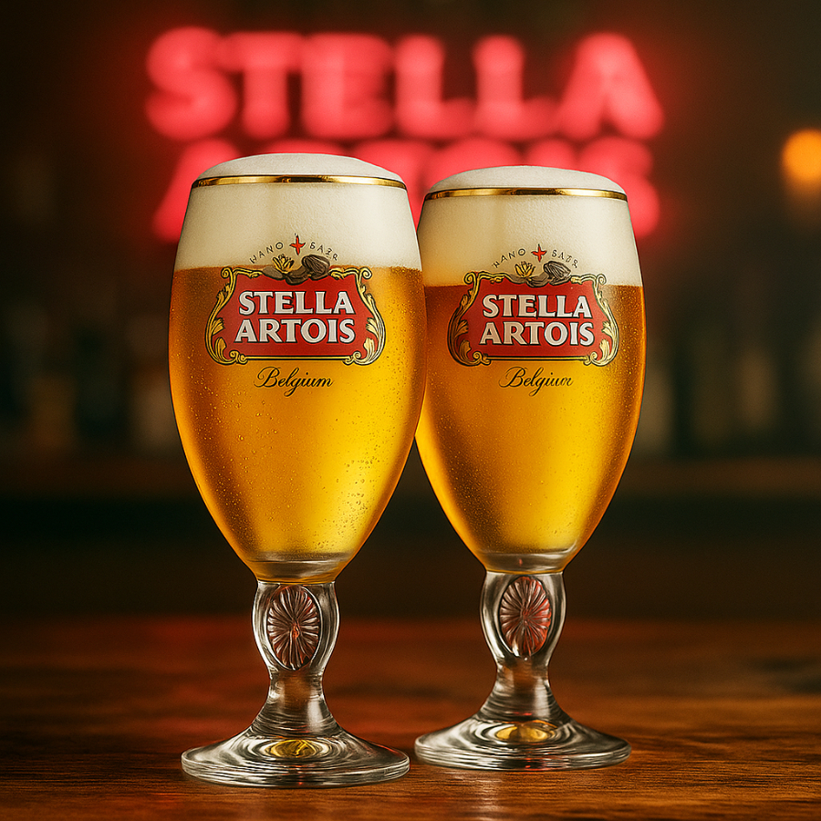 Taças Para Cerveja Stella Artois Belgium, Jogo de Taça Calice Para Cerveja 2 Peças 315ml - Ruvolo em Oferta na Shopee