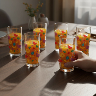 Jogo de Copos Fruits 2, Copo de Vidro Multiuso Long Drink 6 Peças Estampa Frutas, 225ml - Ruvolo em Oferta na Shopee