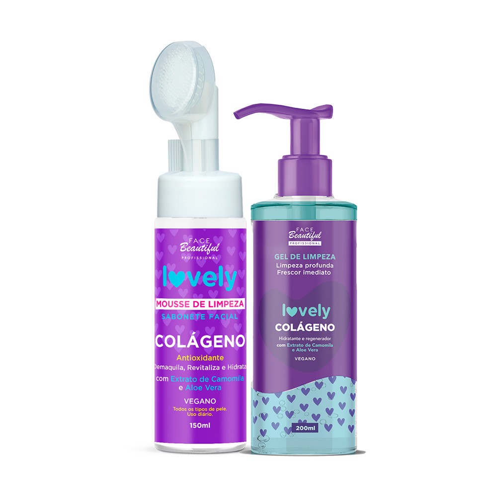 Dupla de Limpeza Facial Lovely Cuidados Diários Face Beautiful