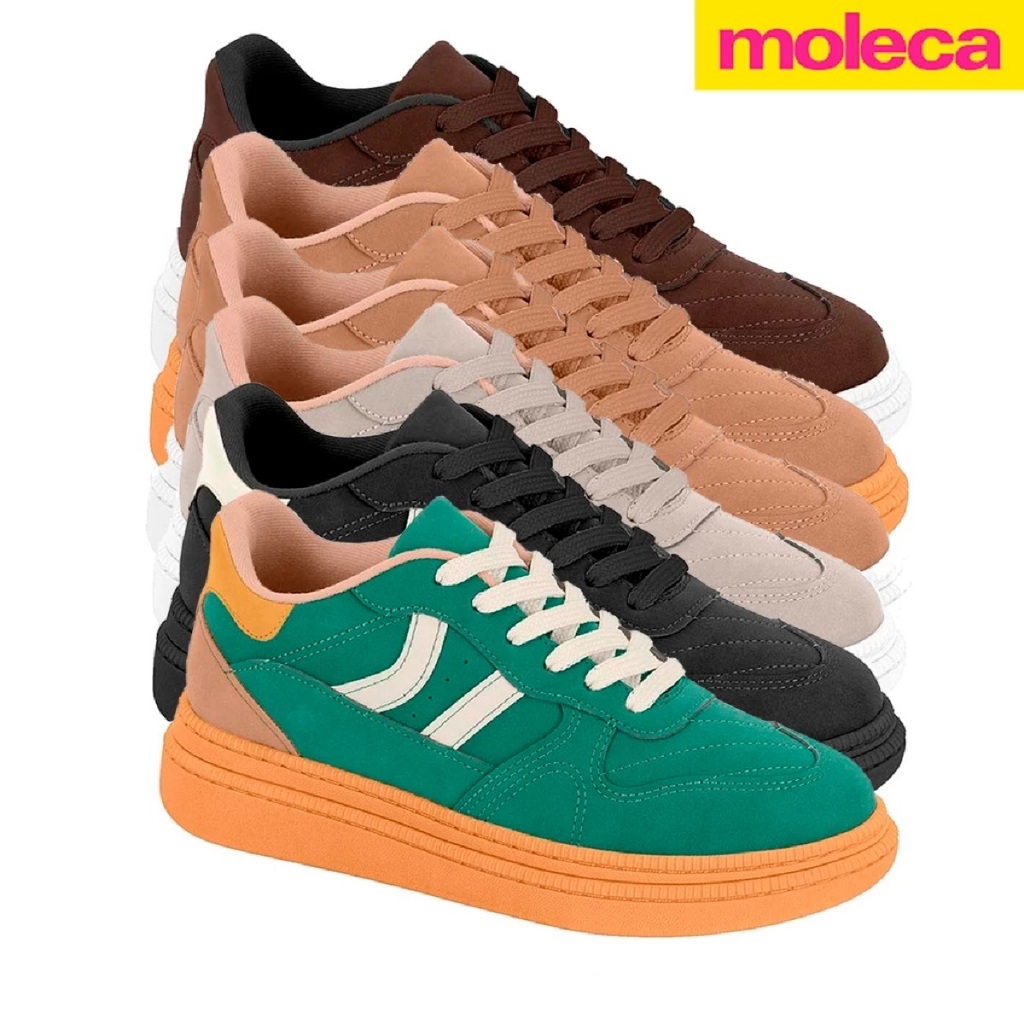 Tênis Feminino Moleca Casual Nobuck Tunisia Versátil Lançamento Confortável Original Envio Rapido