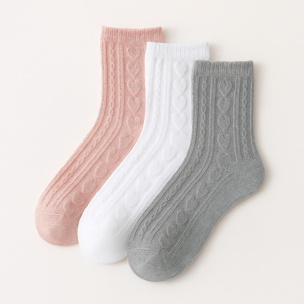 KIT DE MEIAS FEMININAS LONGA – FOFAS, MACIAS E COM TEXTURA - RESPIRAVÉIS em Oferta na Shopee