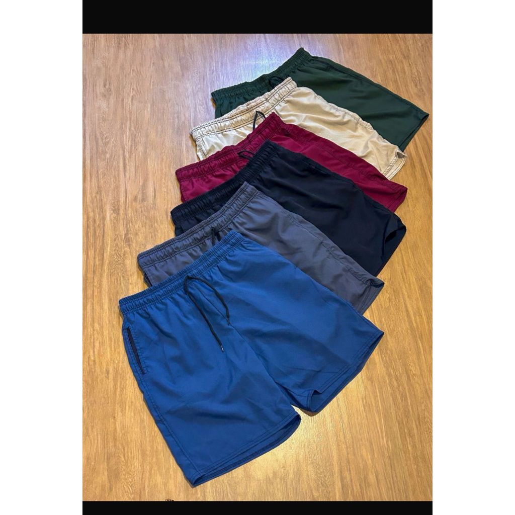 kit 6 Bermudas masculina roupa Short preto academia masculino tactel elastano calção Dry fit corrida