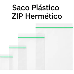 Saco Plástico ZIP Hermético Reutilizável Fecho Zip | 4x4 5x7 10x14 14x20 Organização e Armazenamento