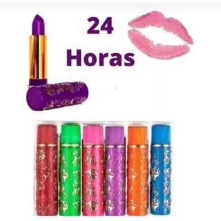 KIT 6 E 12 Unidades Batom Mágico 24hrs/ Bella Feme em Oferta na Shopee
