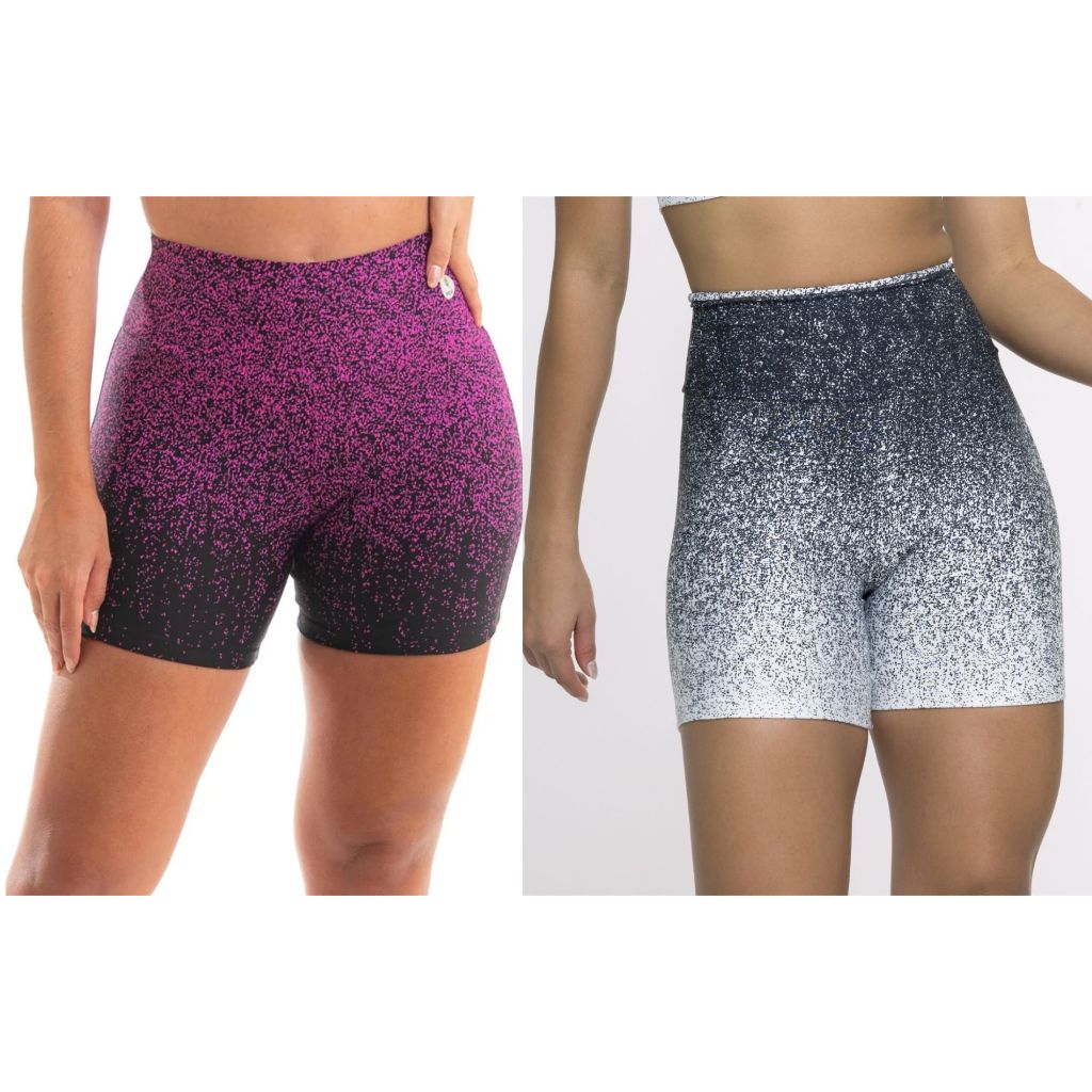 Kit 2 Short Fitness Degrade Academia Feminino em Oferta na Shopee