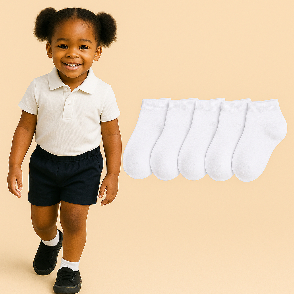 Kit Meia Infantil Branca Escolar Unissex – Cano Curto e Longo 2 a 10 Anos em Oferta na Shopee