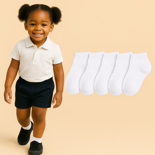Kit Meia Infantil Branca Escolar Unissex – Cano Curto e Longo 2 a 10 Anos em Oferta na Shopee