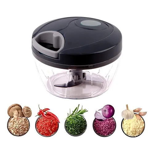 Triturador Processador Manual Alho E Cebola 3 Lâminas 500ml