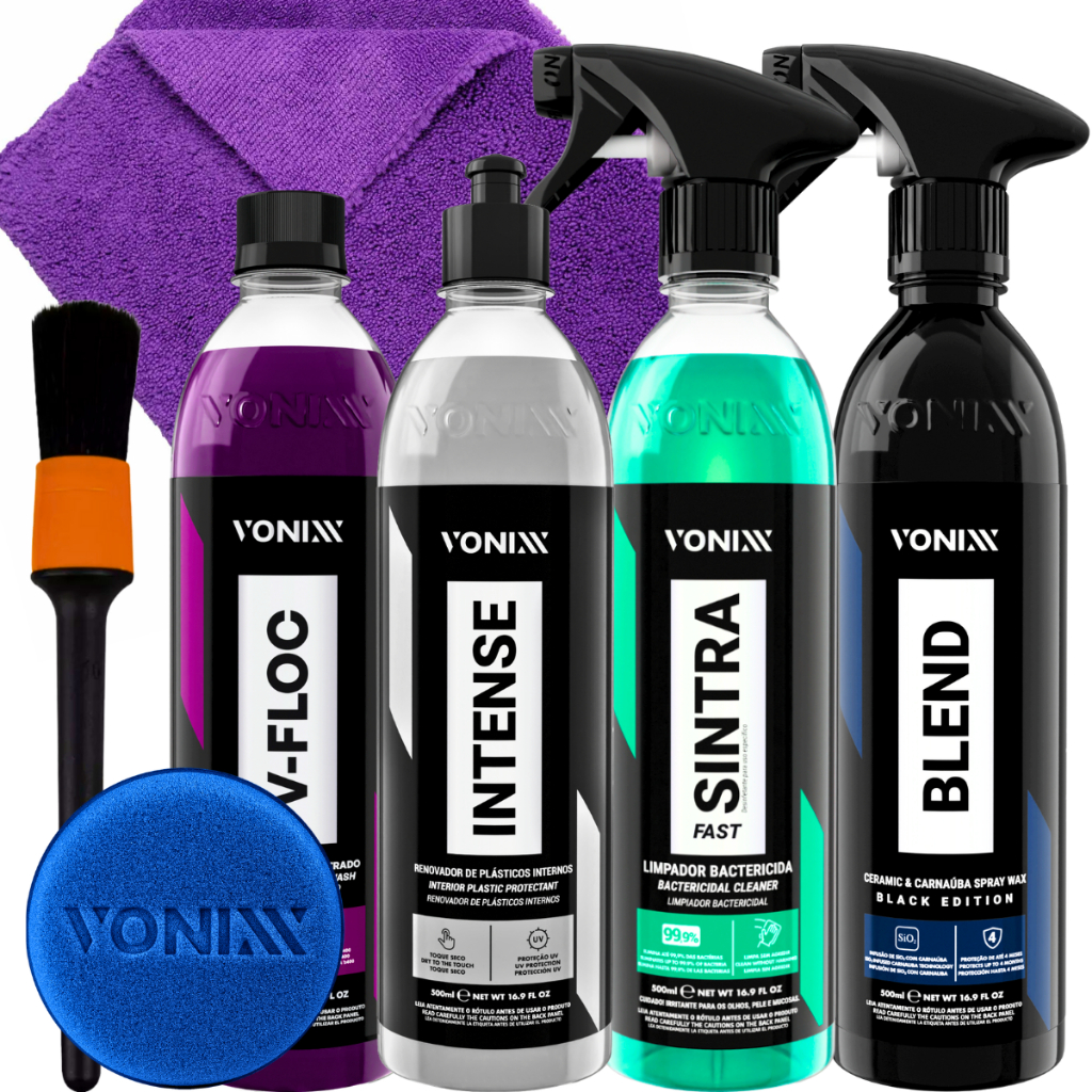 Kit Shampoo V-Floc Cera Blend Spray Black Sintra Fast Intense Vonixx + Pano 40x40cm Zacs