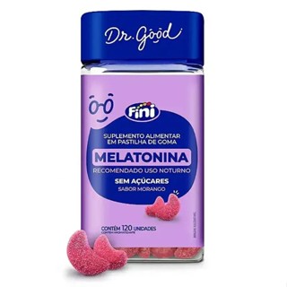 Melatonina Fini Sabor Morango C/120 Unidades Dr Good em Oferta na Shopee