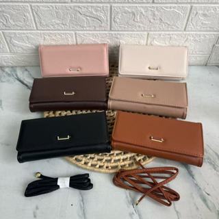 carteira feminina grande porta cartão com alca grande em Oferta na Shopee